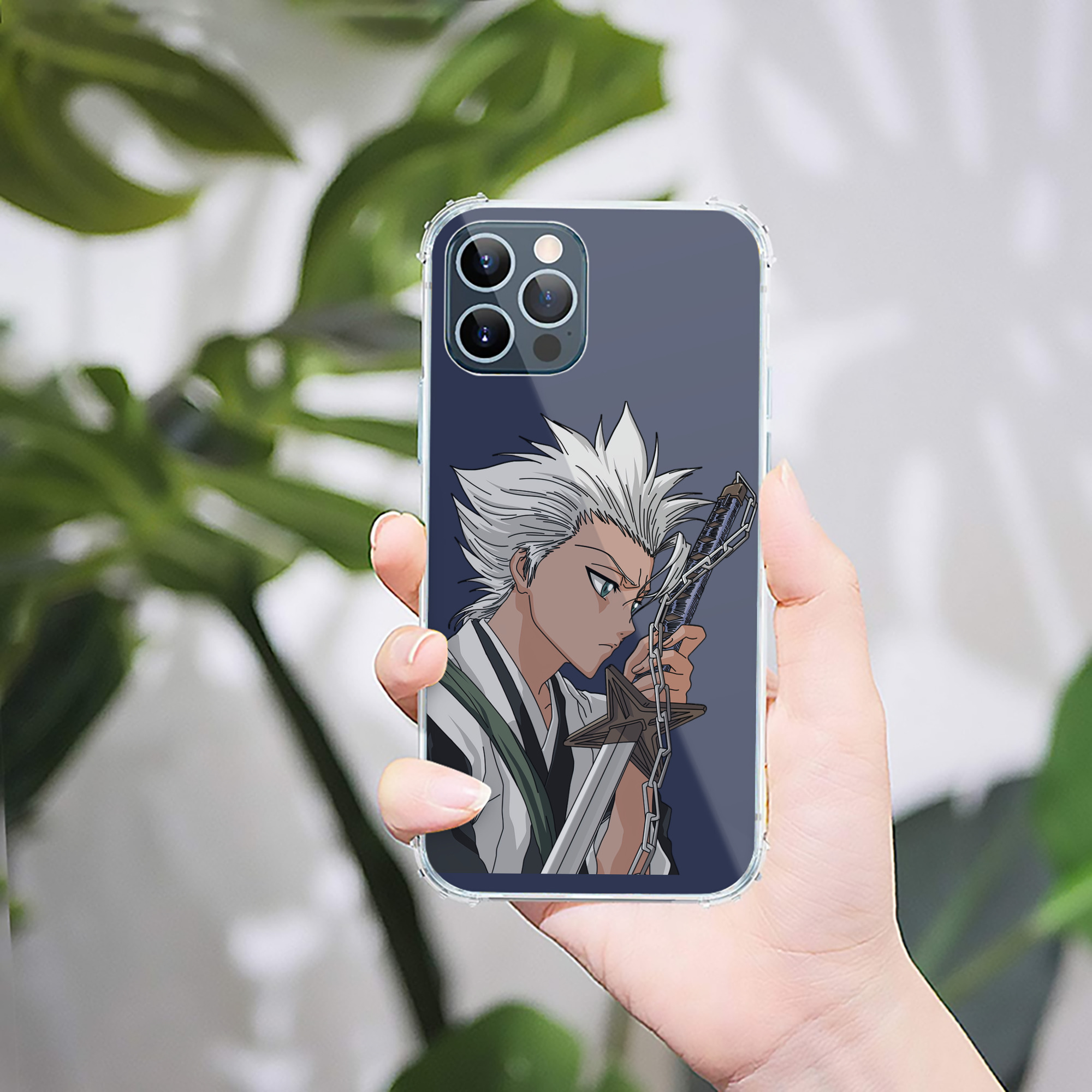 （画像用） ブリーチ 日番谷冬獅郎（ひつがや とうしろう） BLEACH Hitsugaya Toushirou 【iPhone 12シリーズ対応】透明スマホケース（クリアソフトケース）
